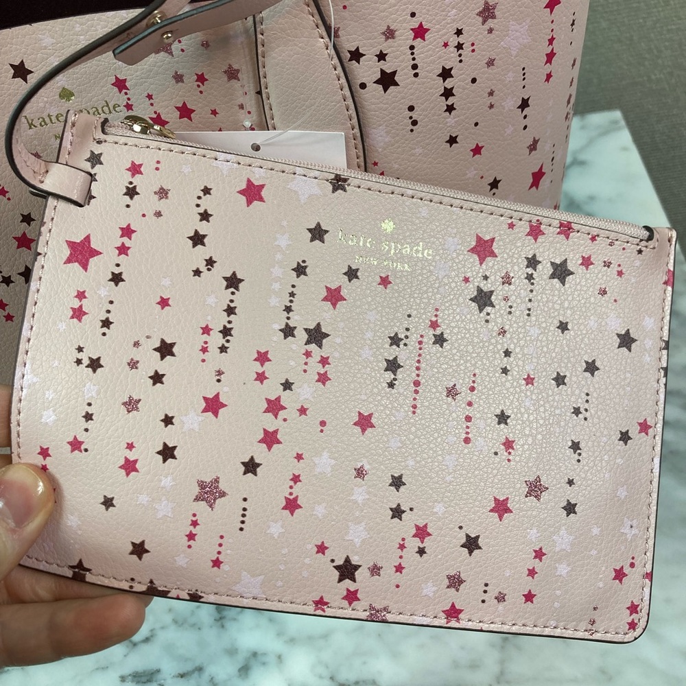 NWT Kate Spade Twinkle Printed Star Small Reversible Tote - Picture 5 of 10